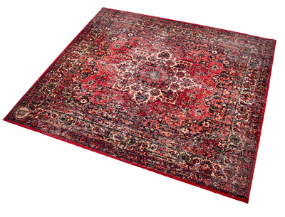 Vintage Drum Rug Orig. Red