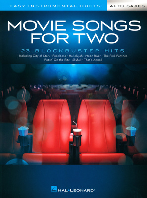 Hal Leonard Movie Songs For Two Saxophones dziesmu grāmata