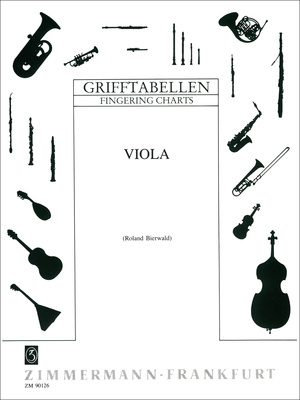 Zimmermann Verlag Grifftabelle Viola pirkstu pozīciju tabula altam