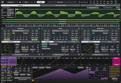 Initial Audio SourceLab sintezatora spraudnis