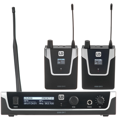 LD Systems U508 IEM Twin Bundle bezvadu in-ear monitoringa sistēma