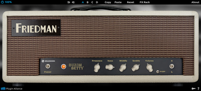 Plugin Alliance Friedman Buxom Betty ģitāras pastiprinātāja spraudnis
