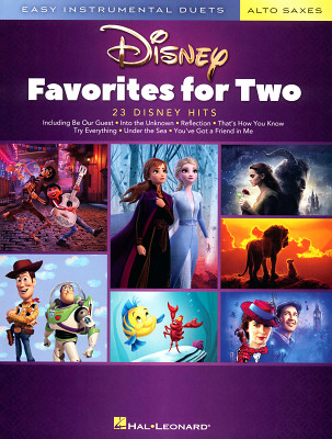 Hal Leonard Disney Favorites Two Alto Sax dziesmu grāmata altsaksofonam