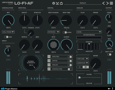 Plugin Alliance Unfiltered Audio LO-FI-AF lo-fi efektu spraudnis
