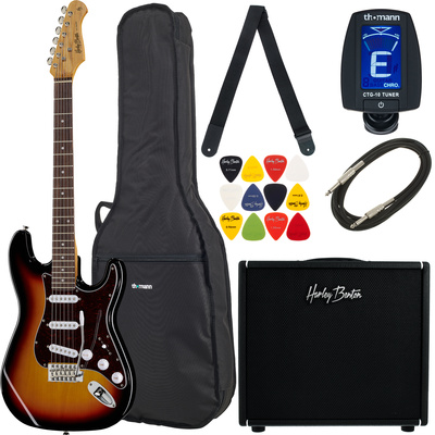 Harley Benton ST-62SB DNAFX AmP20 Set elektriskās ģitāras komplekts