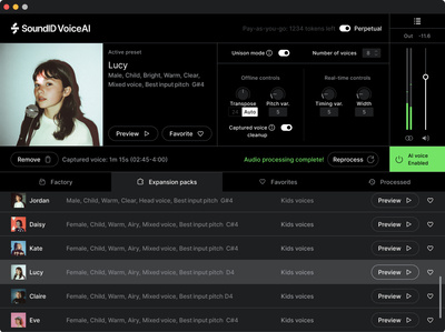 Sonarworks SoundID VoiceAI Kids Expansion