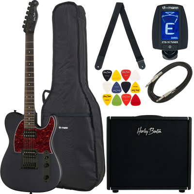 Harley Benton TE-20 HH SBK DNAFX AmP20 Set elektriskās ģitāras komplekts