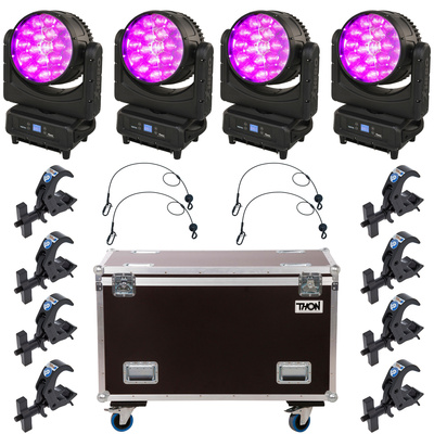 Varytec Hero Wash 1940 IP Tourpack 4 moving head mazgāšanas prožektoru komplekts