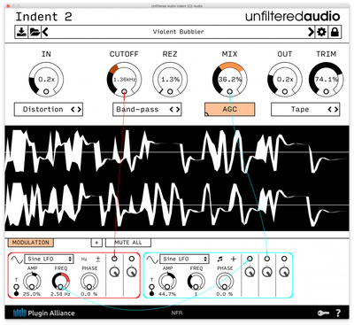Plugin Alliance Unfiltered Audio Indent 2 audio efektu spraudnis