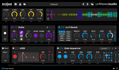 Plugin Alliance Unfiltered Audio BYOME multiefektu spraudnis
