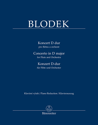 Bärenreiter Blodek Concert D-Dur nošu izdevums flautai