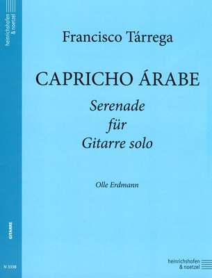 Heinrichshofen Verlag Tárrega Capricho árabe nošu izdevums klasiskajai ģitārai