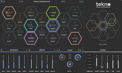 Baby Audio Tekno virtuālais bungu sintezators