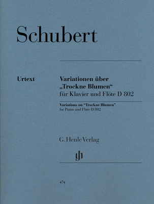 Henle Verlag Schubert Trockne Blumen nošu izdevums flautai un klavierēm