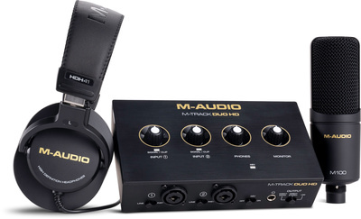M-Audio M-Track Duo HD Producer Pack USB audio interfeisa komplekts