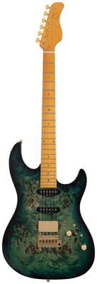 Larry Carlton S10 HSS Transparent Green LH elektriskā ģitāra
