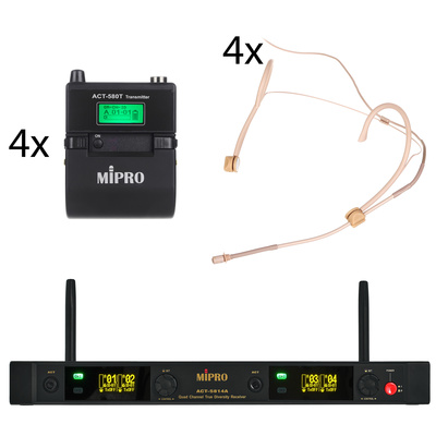 Mipro ACT-5800 MU-55HNS Quad bezvadu austiņu mikrofona sistēma