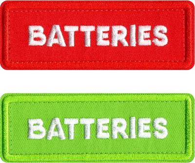 CRDBAG Patches Batteries 4 Pcs uzšuves