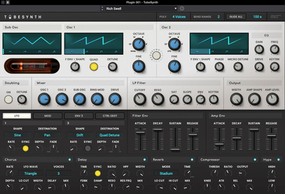 AIR Music Technology TubeSynth virtuālais sintezatora spraudnis