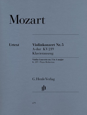 Henle Verlag Mozart Violinkonzert Nr. 5 nošu izdevums vijolei