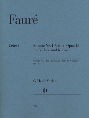 Henle Verlag Fauré Violinsonate Nr. 1 A-dur notis vijolei un klavierēm