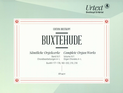 Breitkopf & Härtel Buxtehude Orgelwerke Choral 1 notis ērģelēm