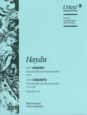 Breitkopf & Härtel Haydn Violoncellokonzert D-Dur notis čellam