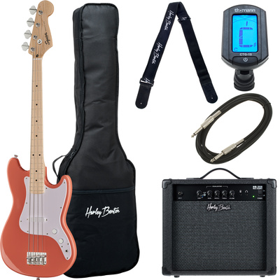 Squier Sonic Bronco Tahitian C Bundle elektriskā basa komplekts