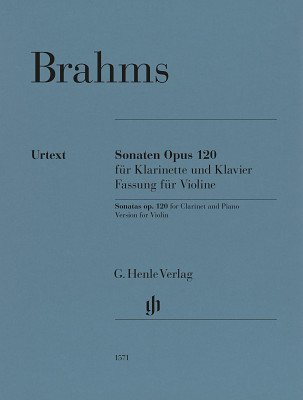 Henle Verlag Brahms Sonaten op.120 nošu izdevums vijolei