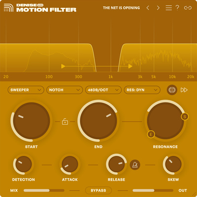 Denise Audio Motion Filter filtra spraudnis