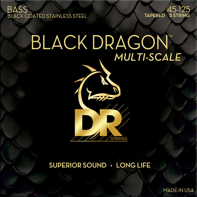 DR Strings Black Dragon DBSMB5-45 Coated