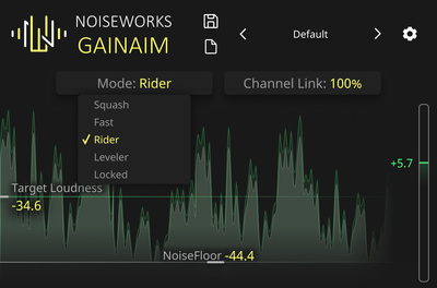 NoiseWorks GainAim vokāla skaļuma regulēšanas spraudnis