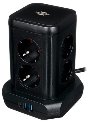 Brennenstuhl Socket Tower 8-Way USB kontaktligzdu bloks