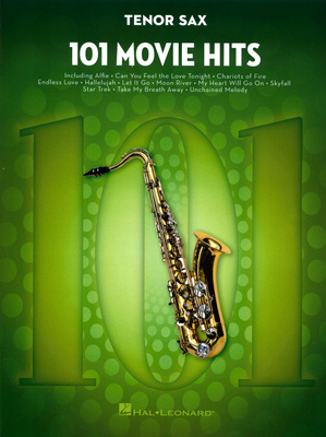Hal Leonard 101 Movie Hits for Tenor Sax notis tenora saksofonam