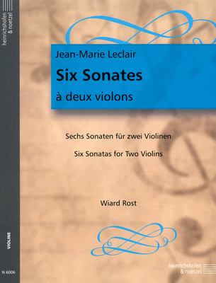 Heinrichshofen Verlag Leclair 6 Sonaten op. 3 nošu izdevums vijolei