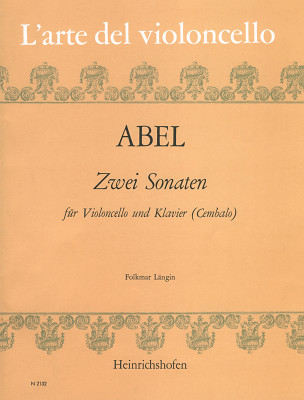 Heinrichshofen Verlag Abel 2 Sonaten nošu izdevums čellam