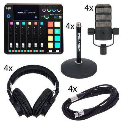 Rode Rodecaster Pro II Quad Bundle studijas komplekts