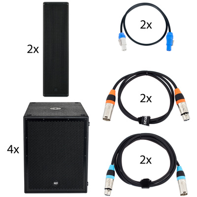 RCF NXL 44 / 8004 Power Bundle PA sistēmas komplekts