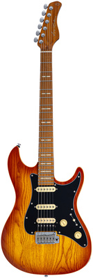Larry Carlton S7 Ash Top Amber Burst elektriskā ģitāra