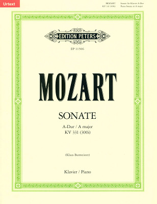 Edition Peters Mozart Sonate A-Dur KV 331