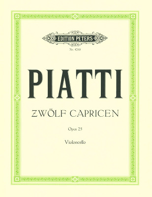 Edition Peters Piatti 12 Capricen op. 25 notis čellam