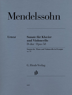 Henle Verlag Mendelssohn Cellosonate D-dur notis čellam