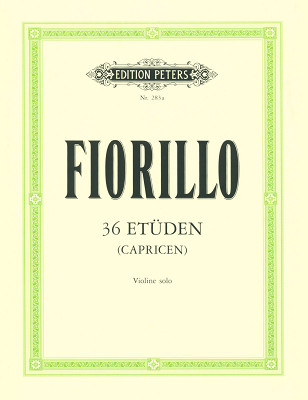 Edition Peters Fiorillo 36 Etüden für Violine nošu izdevums vijolei
