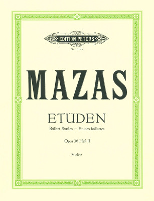 Edition Peters Mazas Etüden op. 36 Heft 2 nošu izdevums vijolei