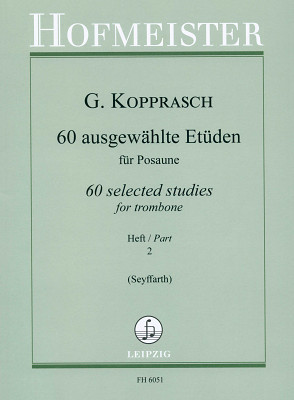 Friedrich Hofmeister Verlag Kopprasch 60 Etüden Posaune 2