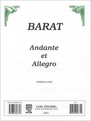 Carl Fischer Barat Andante et Allegro