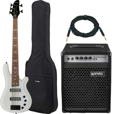 Harley Benton B-550 White Prog w/Warwick