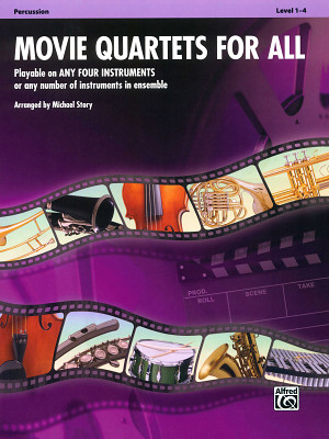 Alfred Music Publishing Movie Quartets for All Percuss