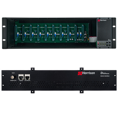 Harrison Audio D510r Chassis DANTE zestaw modułów w systemie 500