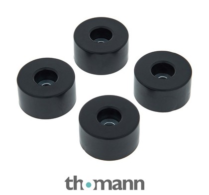 4 Gummifüße 38 x 33 mm Stahleinlage Adam Hall 4913 Gerätefuß Möbelfüße Gummi e